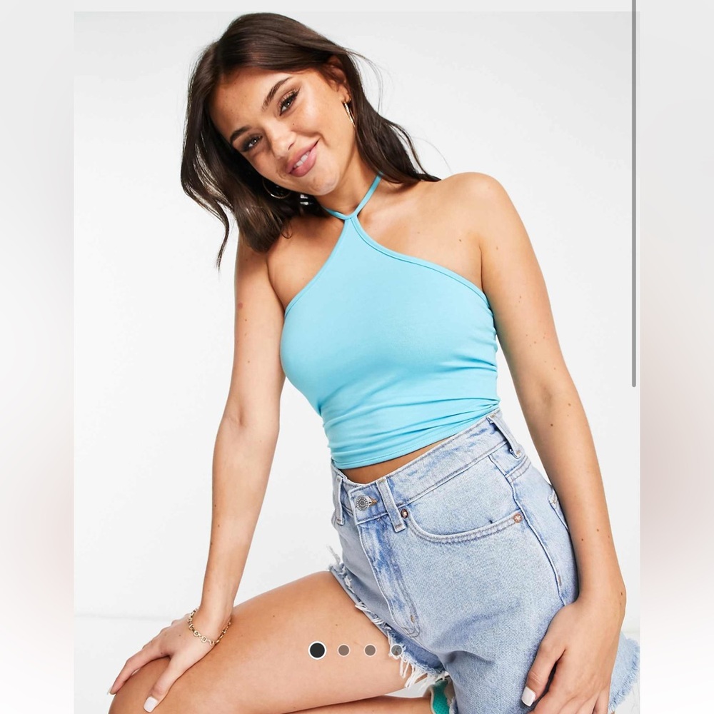 Monki halterneck crop top